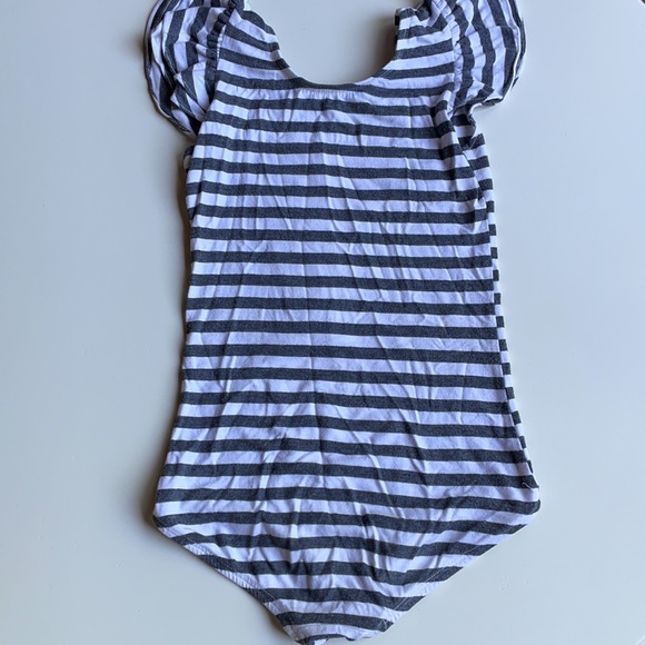 This Tribe Of Three | Gray Striped Leotard | 7/8 - Picture 5 of 10